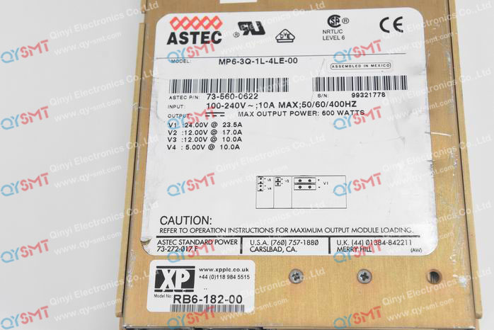 Power Supply 24vdc, ASTEC MP6-3Q-1L-4LE-00,Astec Model No. 73-560-0622