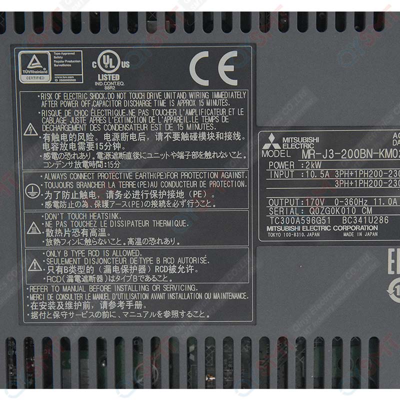 Y axis driver MR-J3-200BN-KM024